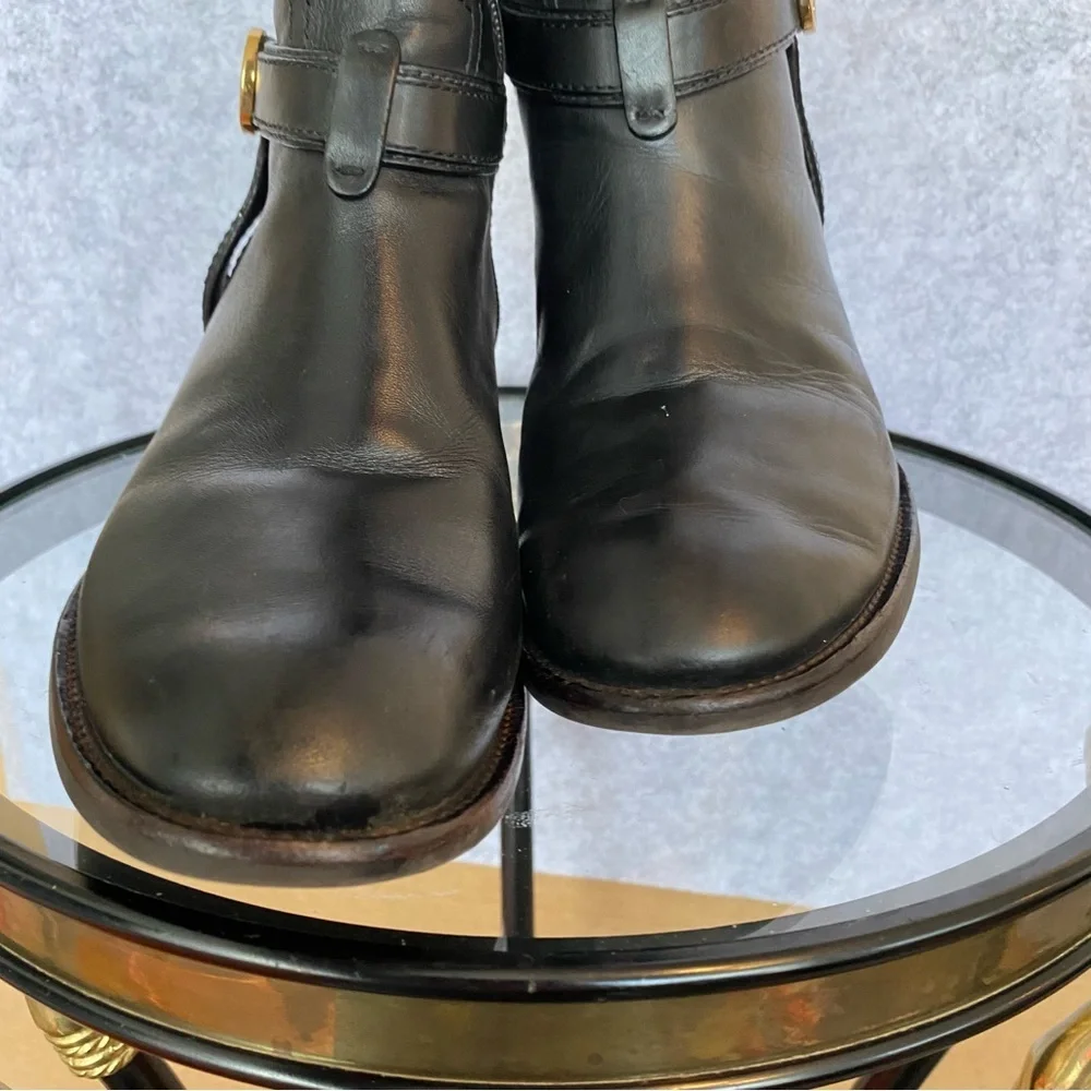 T21 Tory Burch Bristol Equestrian Boots 6.5
